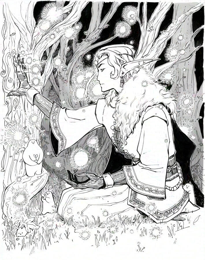 Friends Ink on paper 8.5&quot; x 11&quot;