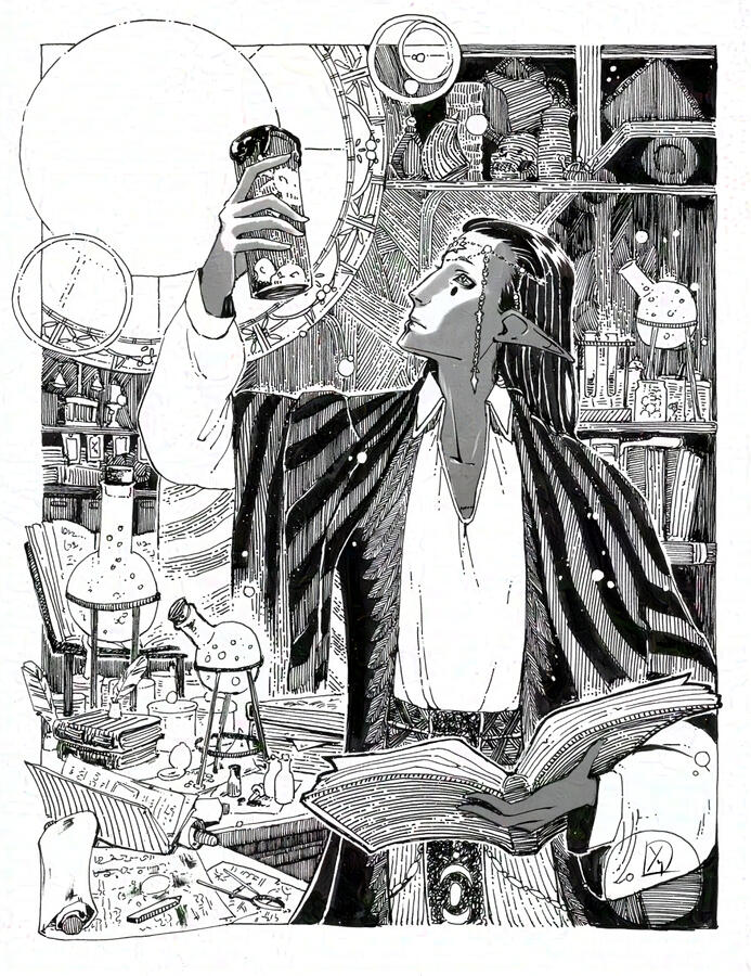 Alchem Ink on paper 8.5&quot; x 11&quot;