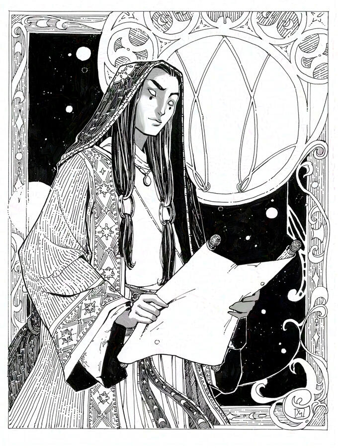 Nouveau Magic Ink on paper 8.5" x 11"